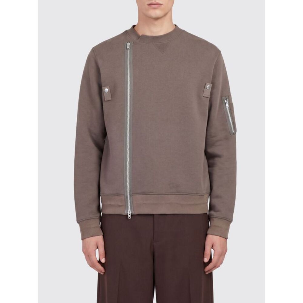Sacai Men Sacai Cotton Blend Crewneck Jumper With Side Zips